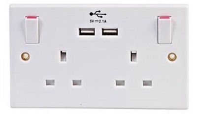 Doppia Presa USB 5V/1A - 5V/2,1A