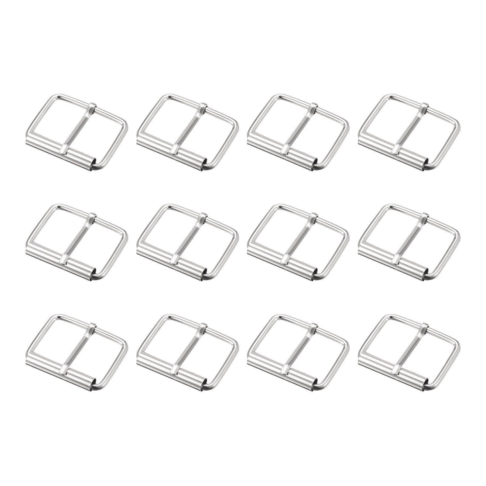 Metal Roller Buckles (35mm/1.38inch) 12Pcs, Metal Belt Buckle Single Prong
