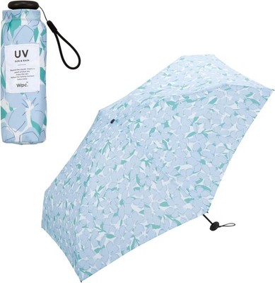Wpc UV Protection Folding Baby Umbrella for Sun&Rain Flower Sax Blue 50cm 150g