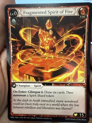 その他 Fragmented Spirit of Fire (CSR)(EN-002C) Fragmented Spirit Of Fire - Grand Archive, Mercurial Heart Alter