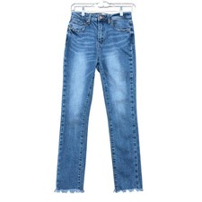 Special A High Rise Straight Leg Women Size 5 Cotton Spandex Blue Jeans