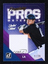 2018 Panini Donruss Promising Pros Materials Gold 97/99 Shohei Ohtani 1j2