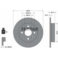 2X Textar 92092003 Bremsscheibe FüR Opel Chevrolet Astra GTC Meriva Classic X03