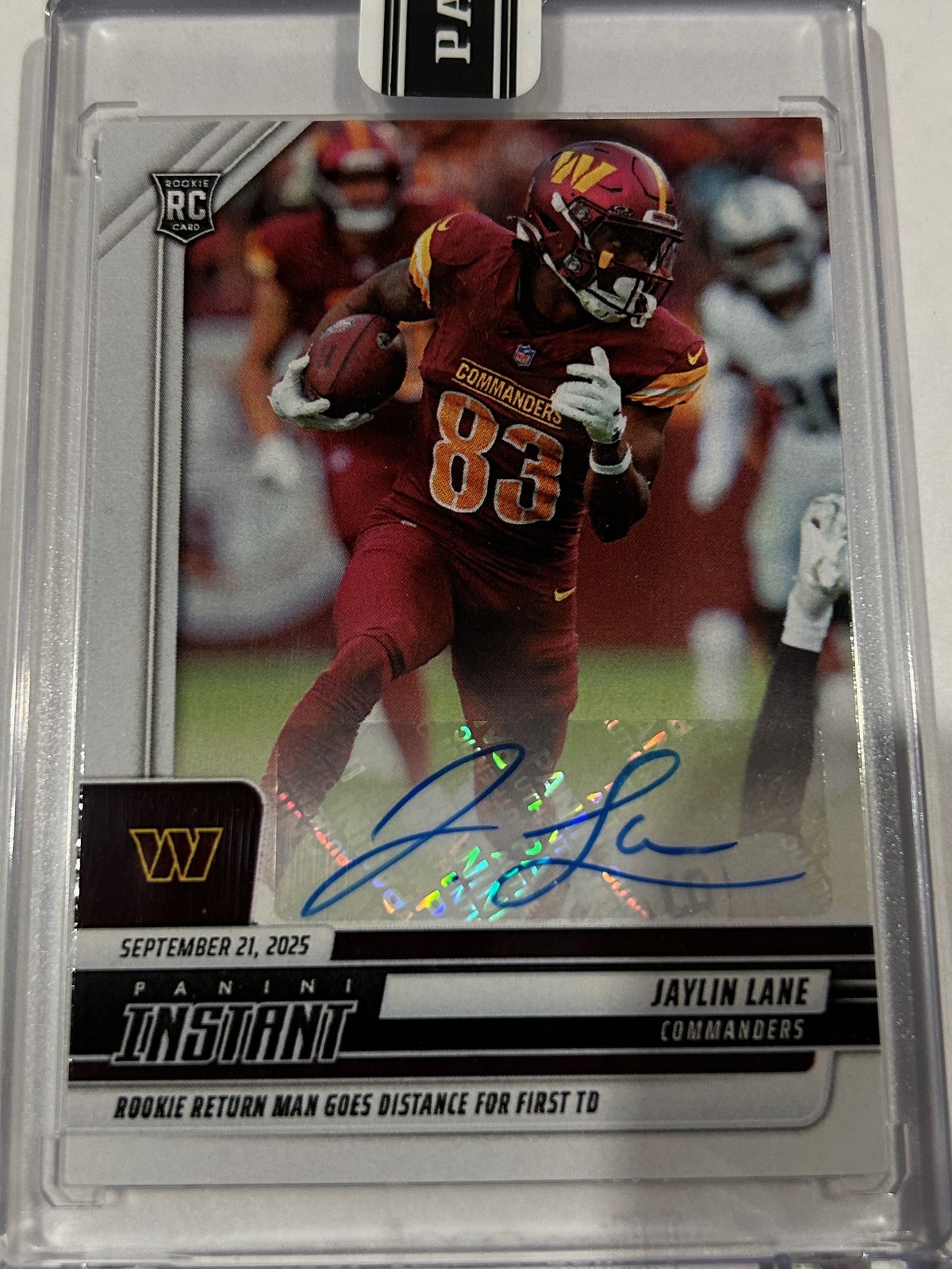 Jaylin Lane 2025 Panini Instant Auto #93 /99 RC