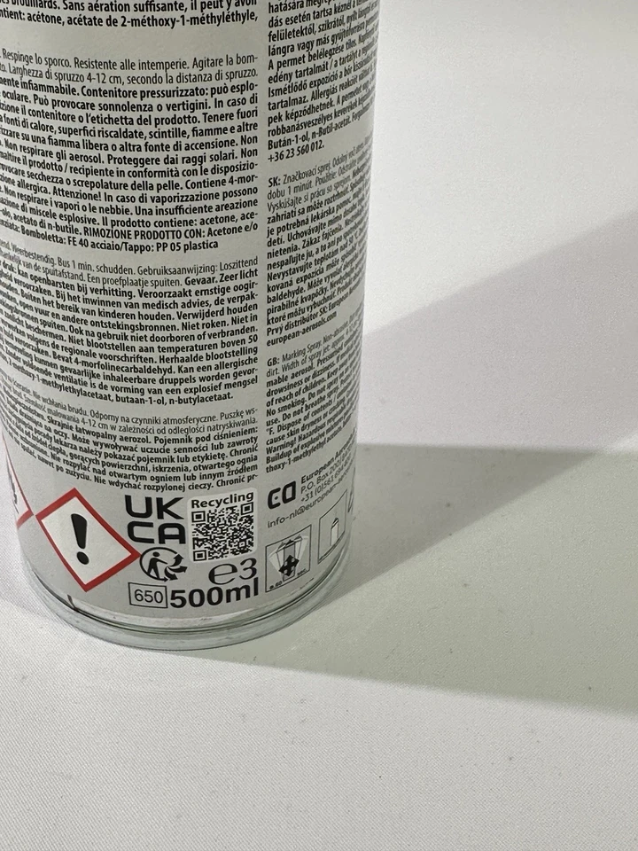 4x Color Mark Markierungsspray - Markierspray verkehrsgelb für Linien, 500ml - Bild 3 von 4