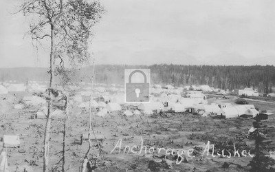 Birds Eye View Tents Anchorage Alaska AK - Reprint