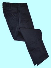 LANDS END Black Plain School Uniforms Chino Pants Boys 12 Inseam 25" NEW