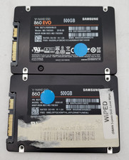 LOT OF 2 | Samsung 860 Evo SSDs | 500GB | SATA 3 | 2.5"
