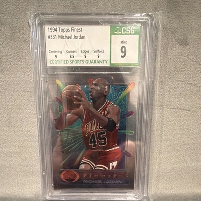 シングルカード 94-95 Finest Refractors #331 M.Jordan 1994-95 Topps Finest Michael Jordan #331 CSG 9 Chicago Bulls