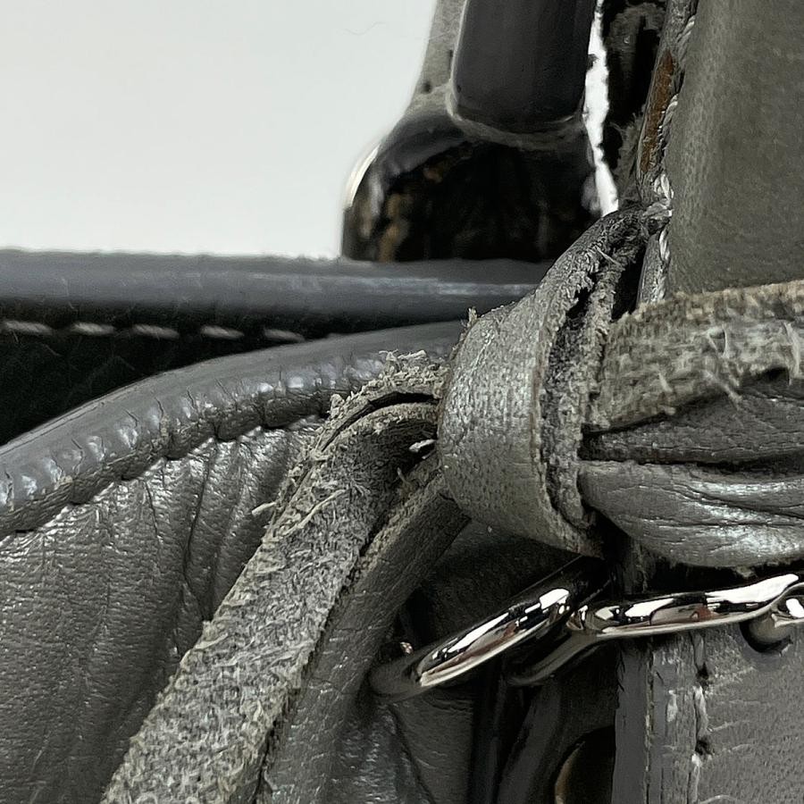 BALENCIAGA Paper A6 Zip Around Handbag 2-Way Shoulder Bag Leather Gray #BS1339 thumbnail 4