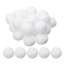 2inch Pom Poms for Crafts, 20pcs Small Pompoms Fuzzy Puff Balls, White