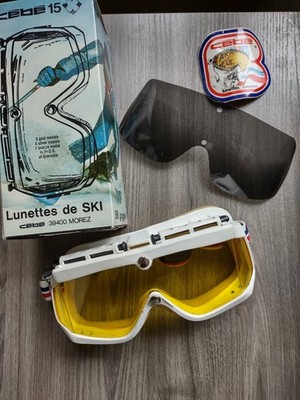 Rare Vintage Cebe 15 Ski Goggles Original Box Made In France *READ*