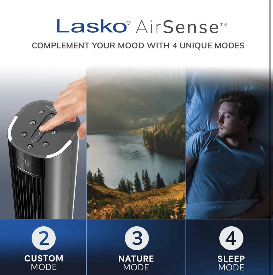 Lasko Tower Fan with Remote Control, Oscillation, Black - Image 4 of 4