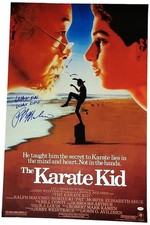 Ralph Macchio Autographed The Karate Kid 24x36 Poster Wax On Wax Off Exact Proof
