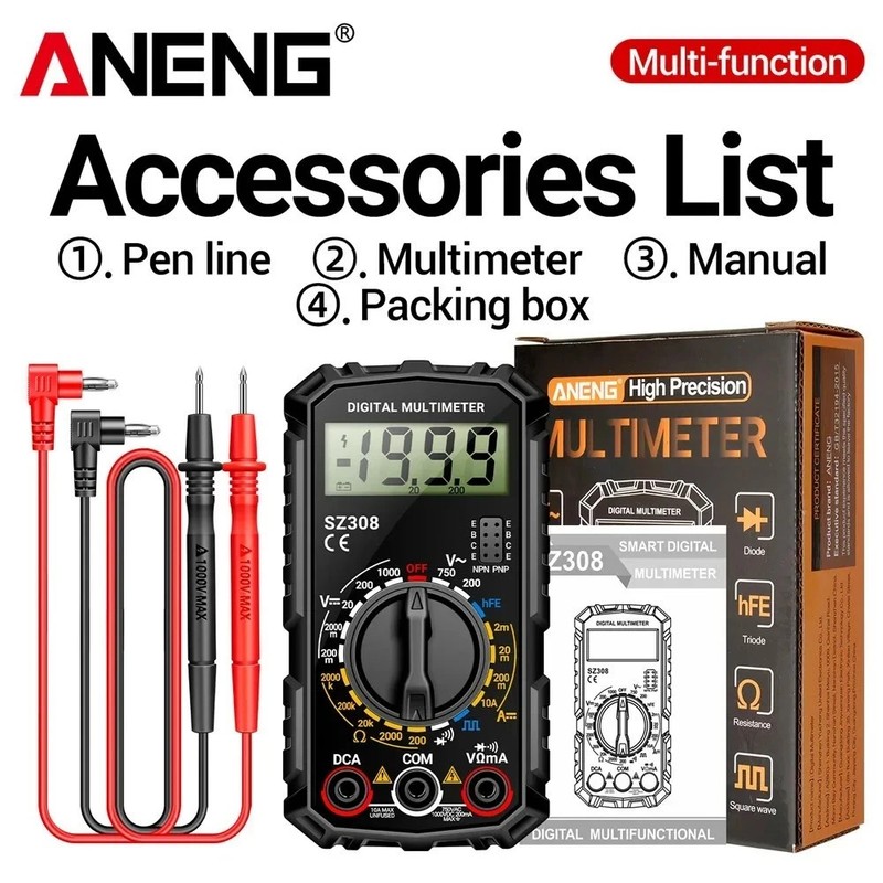 Professional Digital Multimeter Voltmeter Ohmmeter Ammeter Multi Tester Meter UK