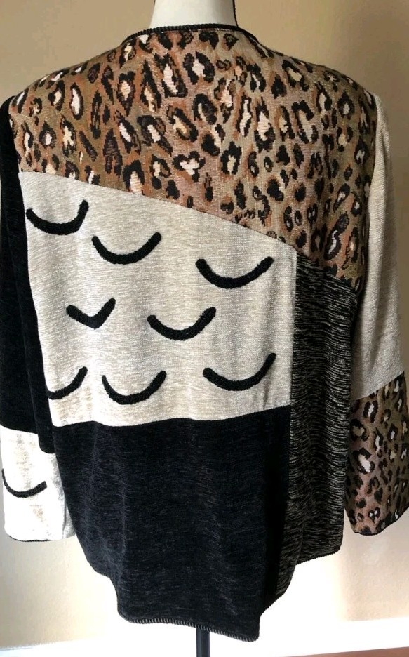 Indigo Moon Patchwork Womens Blazer Jacket - US 1… - image 10