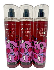 Bath  Body Works Sweet Heart Sweetheart Cherry Fragrance Mist Spray 8 Oz x3