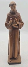 Beautiful Lepi Italian Hand Carved Wooden Figurine St. Francis of Assisi (161)