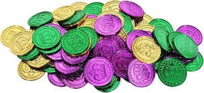Beistle Mardi Gras Plastic Coins