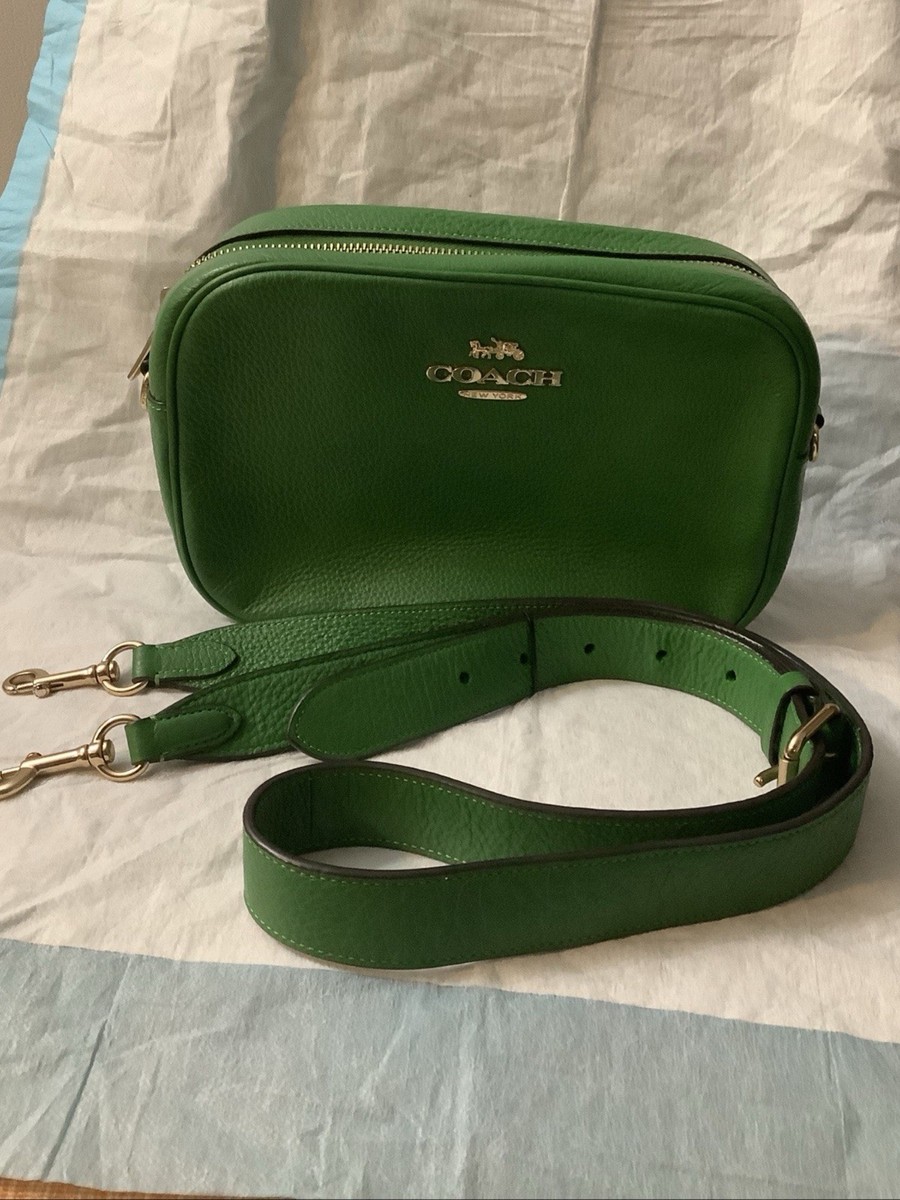 COACH Jamie Green Leather Shoulder / Crossbody Camera Bag | eBay