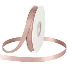 Dusty Rose Satin Ribbon 1/2 Inch Pink Silk for Wedding Decor 50 Yards Spool