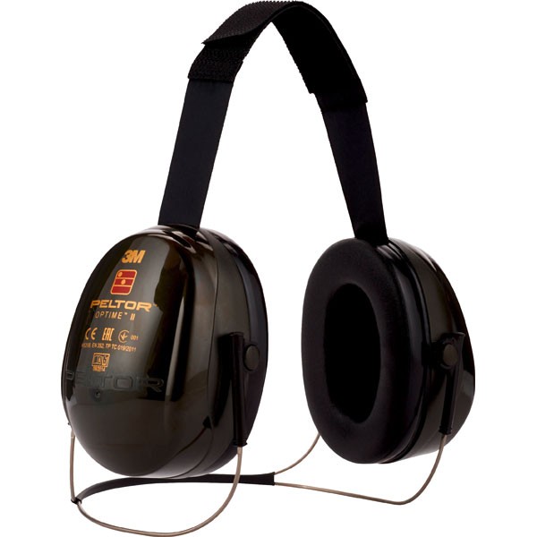 3M™ PELTOR™ Optime™ II Earmuffs, 31 dB, Green, Neckband, H520B-408-GQ