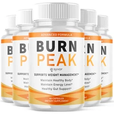 (5 Pack) Burn Peak Advanced Formula Natural Energy & Fitness Vitamin 300 Capsule