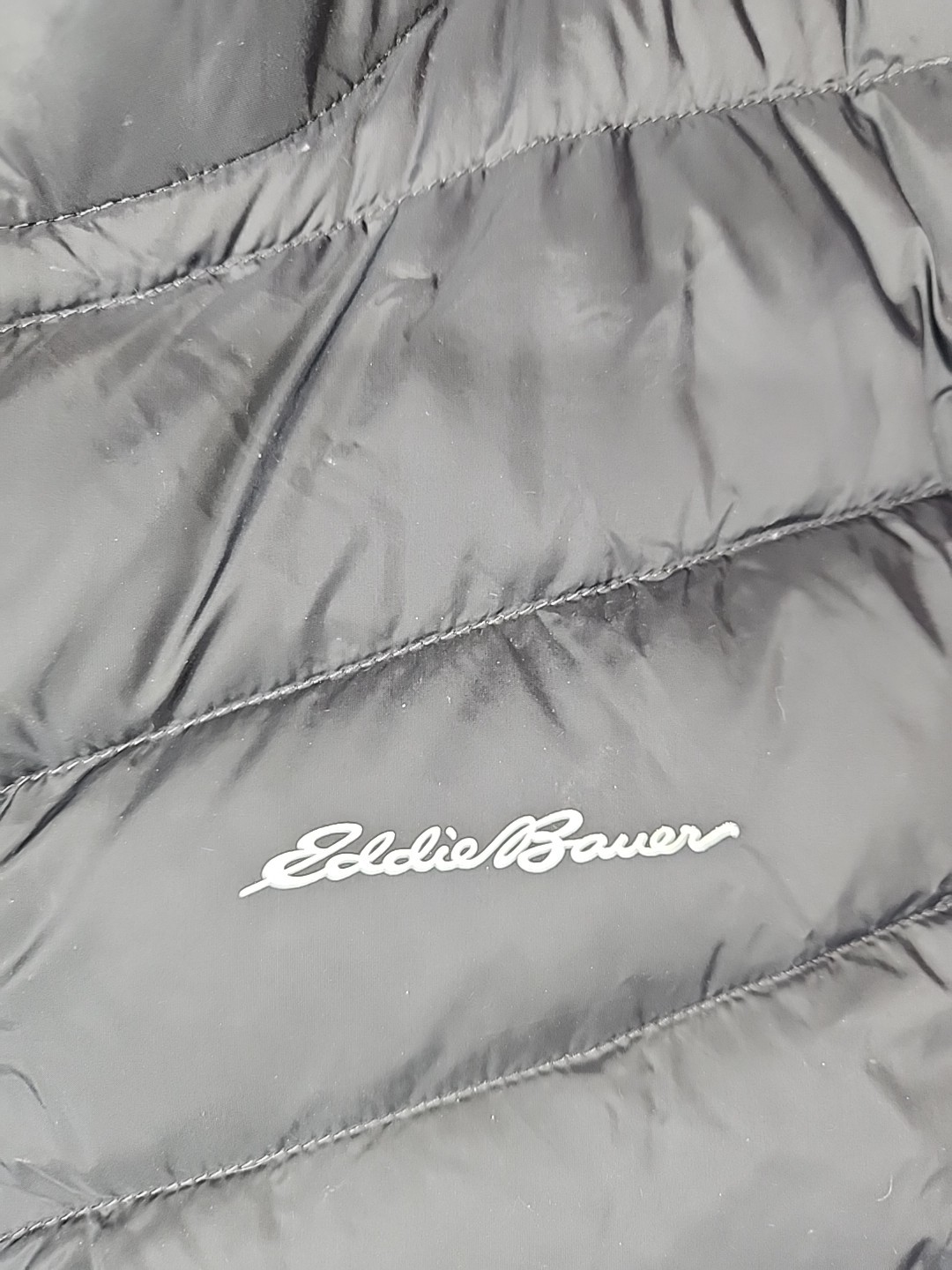 EDDIE BAUER Down Puffer Jacket EB650 Women XXL Full Zip Blk Packable Lightweight image 4