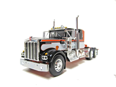 DCP, FIRST GEAR 1/64 SCALE W-900A KENWORTH SMALL BUNK, ORANGE