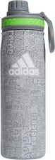 adidas 600 ML 20 oz Metal Water Bottle, Hot/Cold Double-Walled Insulated 18/8
