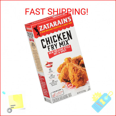 Zatarain'S New Orleans Style Hot & Spicy Chicken Fry Mix, 9 Oz