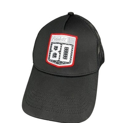 Peterbilt Trucker Hat Mens Snap Back Black Anniversary 80th Semi-Truck