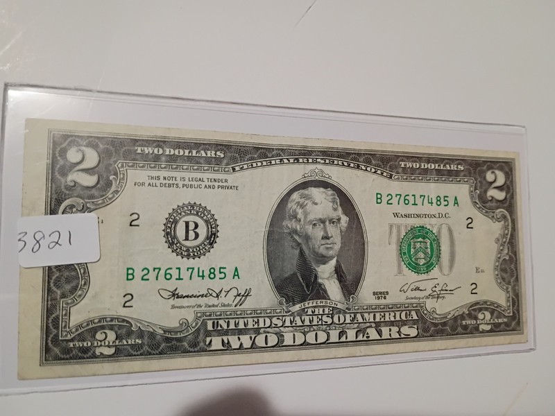 Bicentennial $2 Francine Neff Treasurer Miscut Error Bank of New York Mint