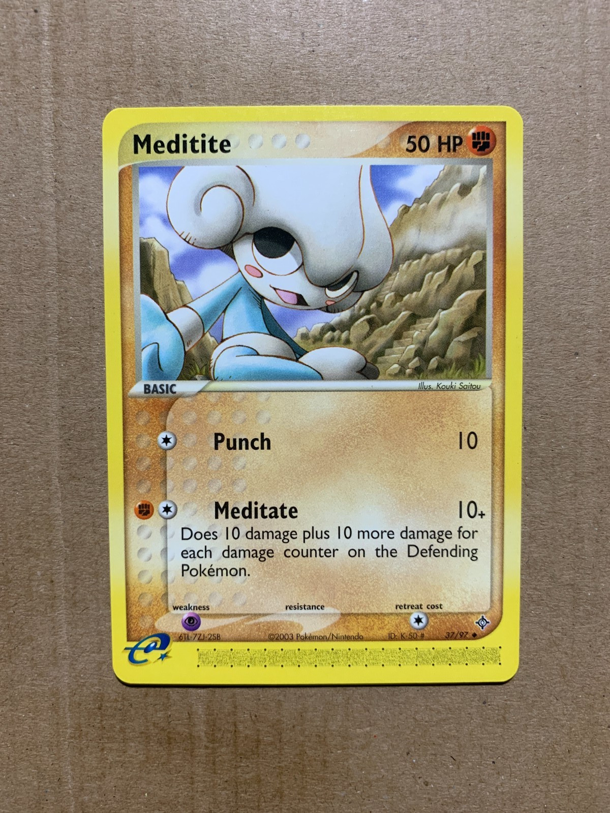 Meditite 37/97 EX Dragon - Uncommon Pokemon Card - NM/Mint