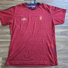 Atletica Monarcas Morelia 2006 Training T Shirt Burgundy Navy Mens Size Large 
