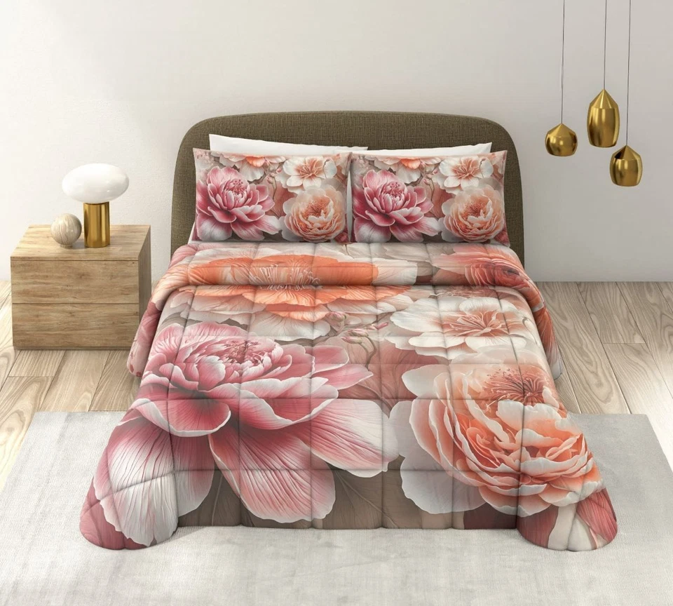 Trapunta Piumone Invernale Letto Matrimoniale Irge "Miwa" In Stampa Digitale - Immagine 4 di 4