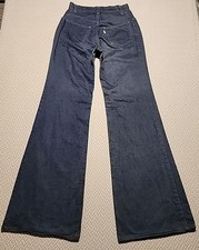 Vintage 70s Levi's White Tab Blue Flare Bell Bottom Western Pants 24x32 women