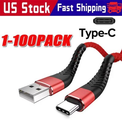 Fast Charger For Samsung Galaxy S9 S10+Plus Type C USB-C Cord Charging Cable lot