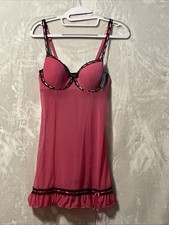 NWT Women  s hot pink babydoll nightie from the Rampage Intimates brand size L