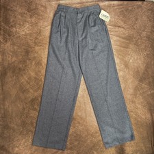 Ovations Vintage 80s Wool Blend Pants Pleated High Rise Gray Women's 12 NWT