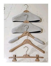 5pc Brunello Cucinelli Blonde Resin Jacket Top Hangers And One Adjustable Bottom