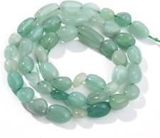 Green Aventurine Pebble Nugget Oval Free Tumbled Stone 6-8mm