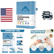 Password Book with Alphabetical tabs Internet Address Organizer Logbook Small