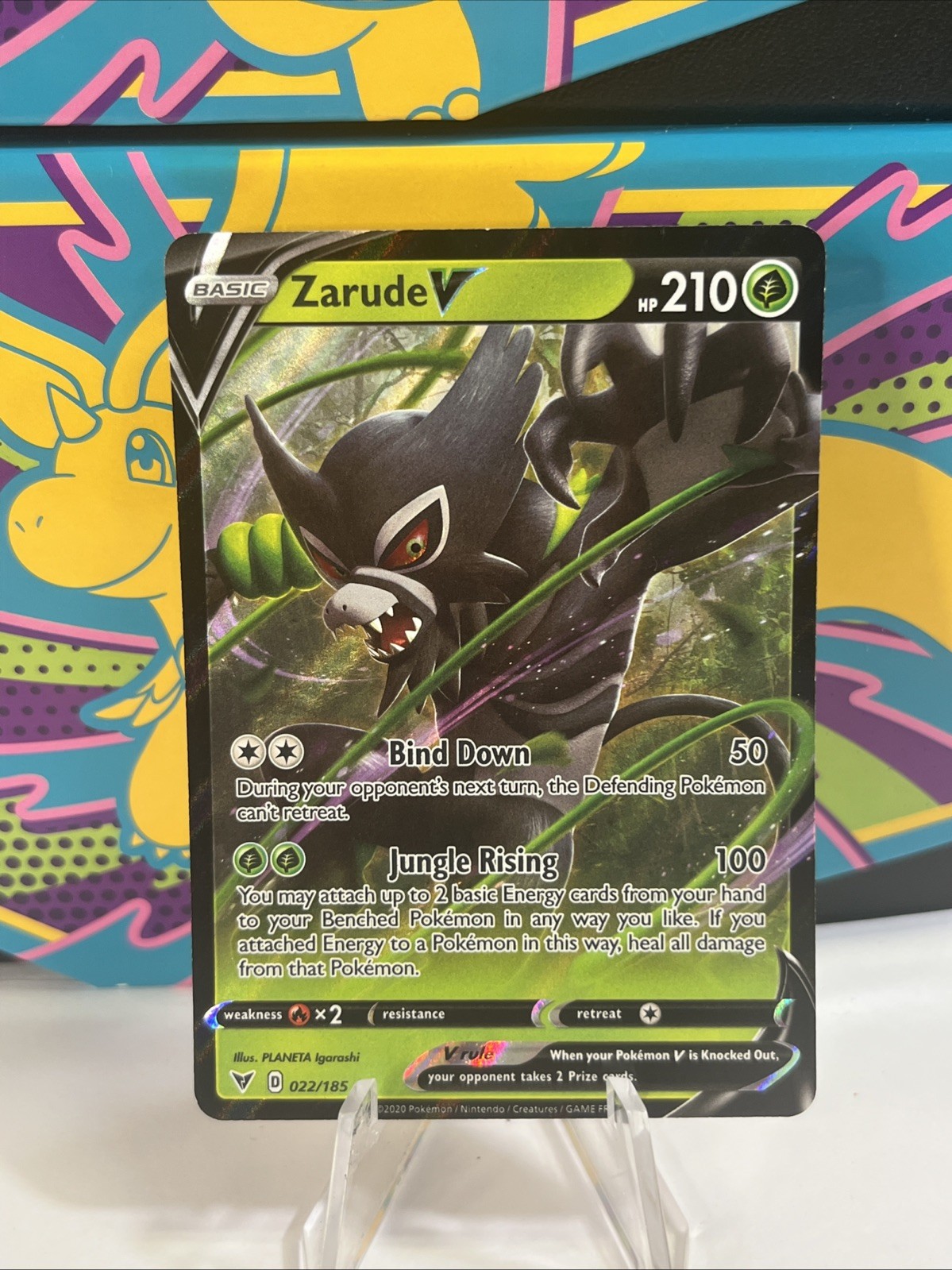 2020 Pokemon - Zarude V 022/185 Vivid Voltage Full Art Holo Rare NM