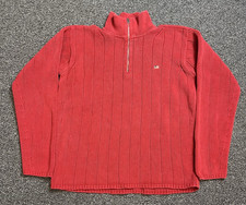 Vintage Ralph Lauren Polo Jeans Co. Quarter-Zip Mens Sweater Medium Red