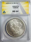 1900 O Morgan Silver Dollar ANACS MS-64 Vam-65