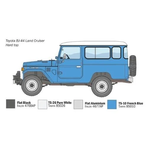 1:24 Italeri Toyota Land Cruiser BJ-44 Soft/Hard Top Kit IT3630 Modellino - Immagine 4 di 4