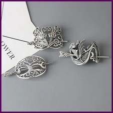 Vintage Viking Hairpin Celtics Knots Crown Vintage Metal Hair Stick Runes
