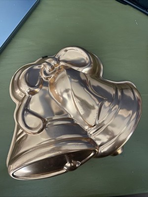 Vintage Copper Aluminum Wedding Christmas Bells Jell-O Cake Baking Mold