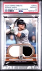 Aaron Judge 2024 Topps Tribute Dual Relics Single Player Orange 17/25 PSA 10